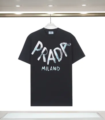 Prada T-Shirts for Men Black/White #A49393 Prada T-Shirts for Men Black/White #A49393