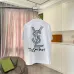 YSL Front Back Logo Graphic Print Crew Neck Cotton Casual T‑Shirt, 4 Colors #B67398