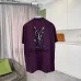 YSL Front Back Logo Graphic Print Crew Neck Cotton Casual T‑Shirt, 4 Colors #B67398