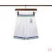 Casablanca Men Embroidered Shirt &amp; Shorts Set | White‑Green‑Blue Trim #B67964