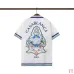 Casablanca Men Embroidered Shirt &amp; Shorts Set | White‑Green‑Blue Trim #B67964