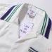 Casablanca Men Embroidered Shirt &amp; Shorts Set | White‑Green‑Blue Trim #B67964