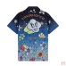 Casablanca Men Floral Cartoon Print Shirt &amp; Shorts Set | Navy‑Blue Floral Print #B67967