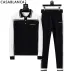 Casablanca Men Geometric Jacquard Knit Tracksuit Teal #B69135