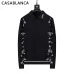 Casablanca Men Paisley Jacquard Polo Knit Tracksuit Light Blue, Black #B69136