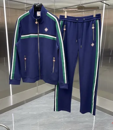 Casablanca Navy Striped Zip‑Up Jacket Track Pants Tracksuit Set #B67459