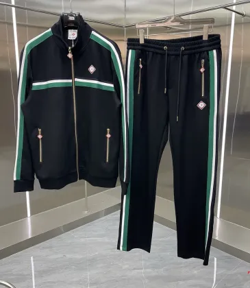 Casablanca Striped Zip‑Up Jacket Track Pants Two‑Piece Tracksuit Set #B67458