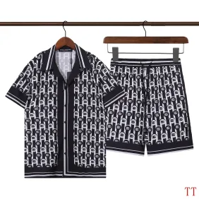 Dolce &amp; Gabbana All‑Over Print Short‑Sleeve Shirt &amp; Shorts Set Black #B68022