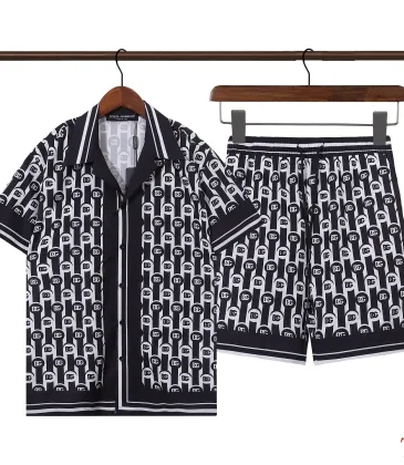 Dolce &amp; Gabbana All‑Over Print Short‑Sleeve Shirt &amp; Shorts Set Black #B68022