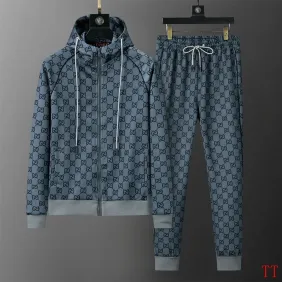 Brand G 26FW GG Monogram Print Tracksuit, Zip Hoodie &amp; Sweatpants Set #B68855