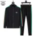 Gucci Men Full Zip Knit Tracksuit Black, Navy #B69130
