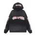 Hellstar Hoodie &amp; Pants 2 Piece Set Red Gothic Print Washed Black #B68597