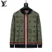 Louis Vuitton Men Full Zip Monogram Knit Tracksuit Olive Green, Black #B69133