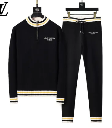 Brand L Men Half Zip Knit Tracksuit Teal, Black #B69128