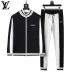 Louis Vuitton Men Zip Knit Tracksuit Black, Navy #B69132