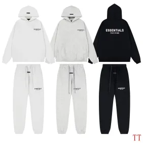 ESSENTIALS FOG 1977 Print Hoodie Tracksuit White,Light Grey,Black #B68016