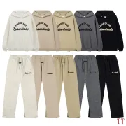 Fear Of God Essentials Hoodie &amp; Sweatpants Tracksuit Set, Beige, Black, Dark Grey, Light Oat #B68008