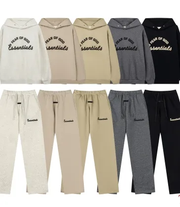 Fear Of God Essentials Hoodie &amp; Sweatpants Tracksuit Set, Beige, Black, Dark Grey, Light Oat #B68008