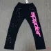 Sp5der Splatter Print Hoodie Sweatpants 2‑Piece Tracksuit, Black, White #B67982
