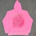 Spider‑5 Fleece‑Lined Spider‑Web Zip‑Up Hoodie &amp; Jogger Set, Hot Pink #B67979