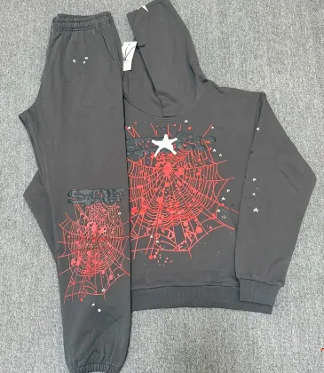 Spider‑5 Men Spider‑Web Print Hoodie &amp; Jogger Set, Dark Grey #B67975