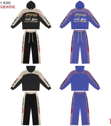 VA Retro Street Matching Set Zip‑Up Hoodie Straight‑Leg Pants #B67493