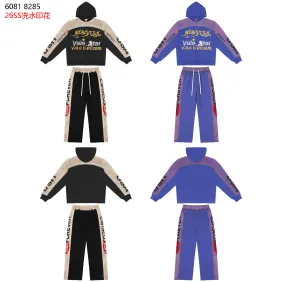 Vale Star Printed Zip‑Up Hoodie &amp; Wide‑Leg Pants Tracksuit Set #B67397