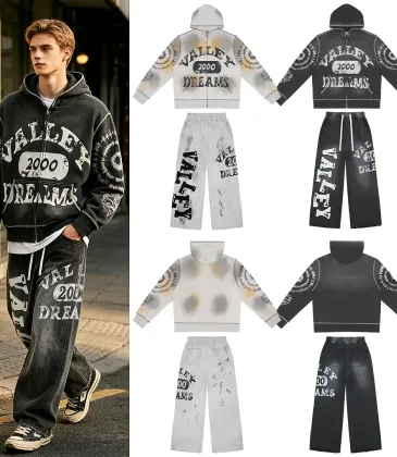 Valley 2000 Dreams Zip Hoodie &amp; Wide Leg Pants Set #B67856