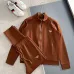 Prada Brown 2‑Piece Tracksuit Set Leather Triangle Logo #B67444