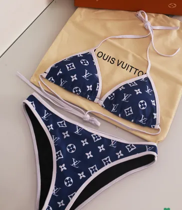 Louis Vuitton Inspired Blue Bikini Set with Classic Monogram Patterns #99116375 Louis Vuitton Inspired Blue Bikini Set with Classic Monogram Patterns #99116375
