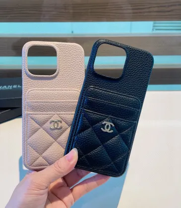 Chanel card holder/phone case  double-layer card slot  pebbled texture PU leather soft and comfortable case   #A57780