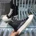 Edgy Rick Owens DRKSHDW High - Top Boots With Contrast White Details For Avant - Garde Style #A26943