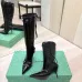 Balenciaga Cagole Studded Pointed‑Toe Over‑The‑Knee Boots 9.5cm Heel #B68386