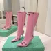 Balenciaga Cagole Studded Pointed‑Toe Over‑The‑Knee Boots 9.5cm Heel #B68387