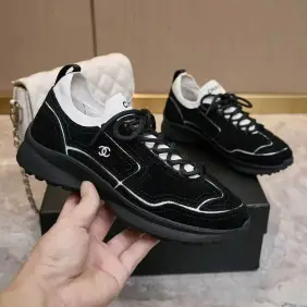 Chanel shoes for Chanel Sneakers Unisex Shoes #A66181