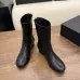 Chanel 2026 Stretch Leather Mid‑Calf Block‑Heel Boots 5cm Heel #B68416