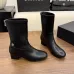 Chanel 2026 Stretch Leather Mid‑Calf Block‑Heel Boots 5cm Heel #B68416