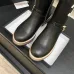 Chanel 26AW Square‑Toe CC Logo Chunky Heel Ankle Boots #B68476