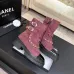 Chanel 26AW Square‑Toe Chain Chunky Heel Combat Boots #B68475
