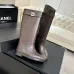 Chanel 26B CC Buckle Knee‑High Rider Boots 2.5cm Heel #B68465
