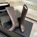 Chanel 26B CC Buckle Knee‑High Rider Boots 2.5cm Heel #B68465