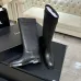 Chanel 26B CC Buckle Knee‑High Rider Boots 2.5cm Heel #B68467