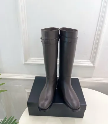 Chanel CC Metal Buckle Flat Knee‑High Rider Boots #B68462