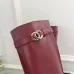 Chanel CC Metal Buckle Flat Knee‑High Rider Boots #B68463