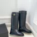 Chanel CC Metal Buckle Flat Knee‑High Rider Boots #B68464