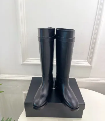 Chanel CC Metal Buckle Flat Knee‑High Rider Boots #B68464