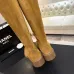 Chanel Classic Double‑C Suede Calfskin Knee‑High Riding Boots #B68366
