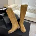 Chanel Classic Double‑C Suede Calfskin Knee‑High Riding Boots #B68366