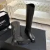Chanel Classic Double‑C Suede Calfskin Knee‑High Riding Boots #B68367