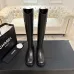 Chanel Classic Double‑C Suede Calfskin Knee‑High Riding Boots #B68367